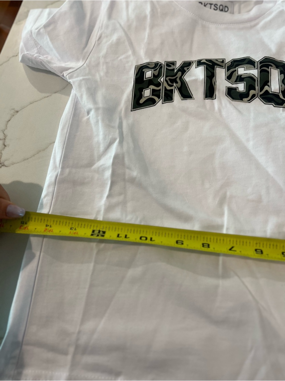 Kids BKTSQD White Graphic Tee